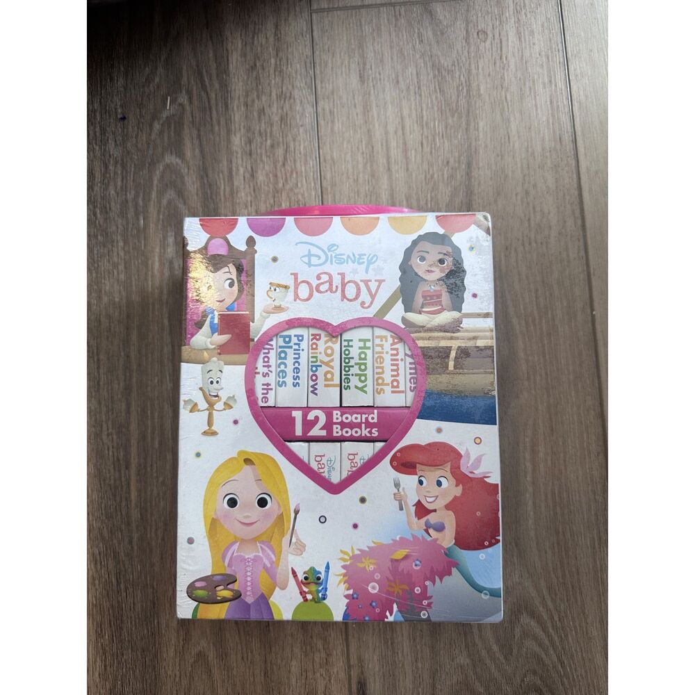 Disney Baby Book Block 12 Board Books Princess Kids Set NEW